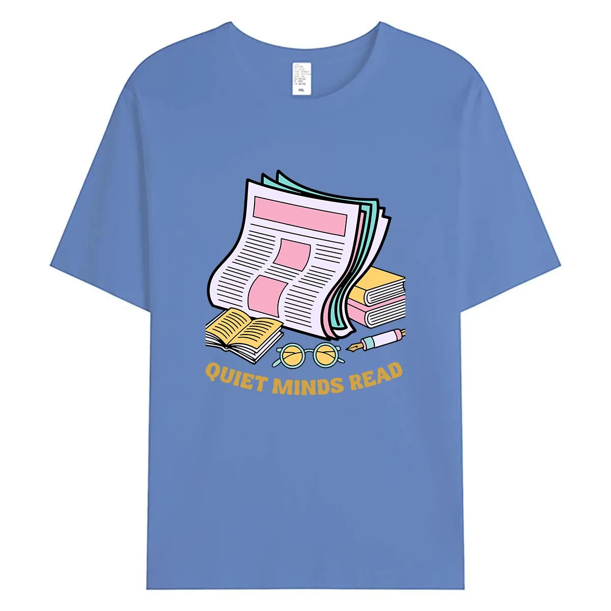 Quiet Minds Read Letter Print Women T Shirt Cotton Short Sleeve Graphic Tee Summer Casual Loose Female Top Harajuku Clothing