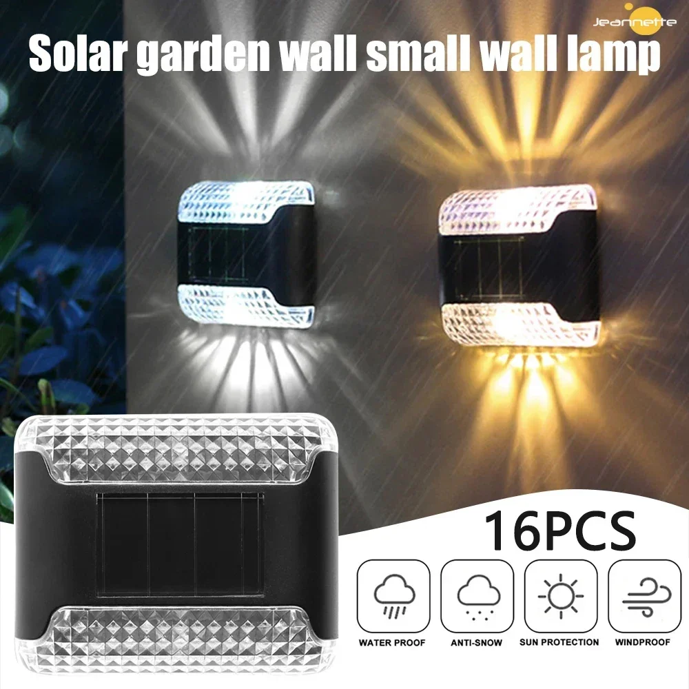 

Solar Lamp Garden Landscape Step Deck Lights Solar LED Balcony Fence Lights Outdoor Waterproof Path Stair Wall Lamp（white Light）