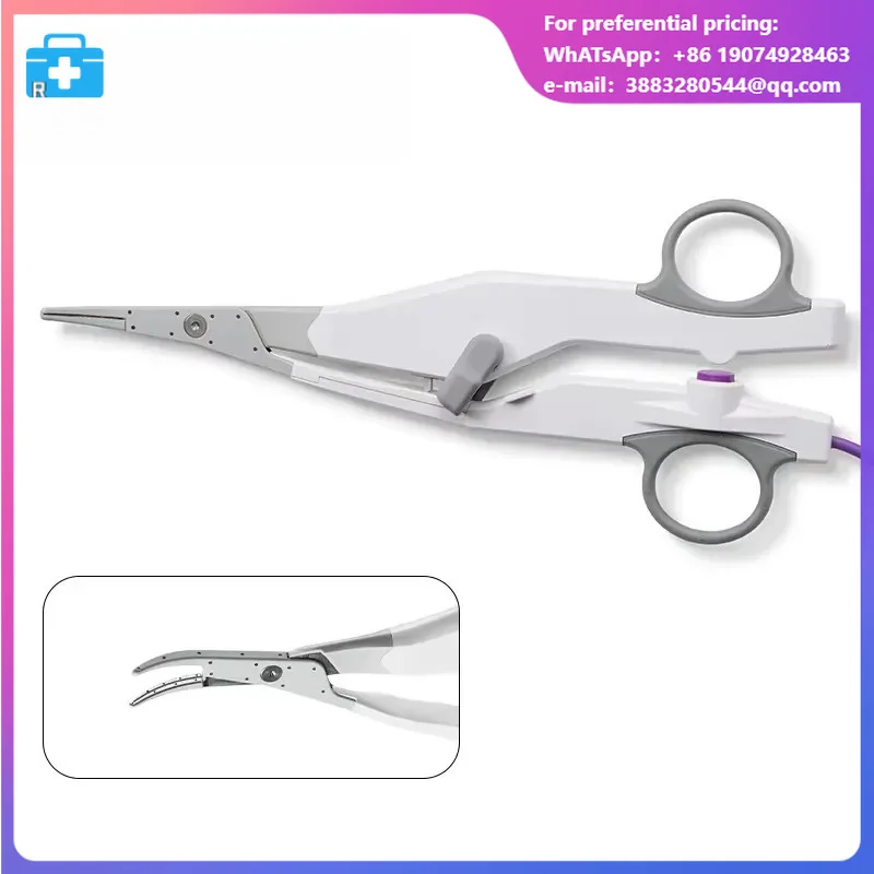 EC2020 CE ISO OEM Ligasure Vascular Closure Forceps With 40-degree Curved Jaws For Precision Open Surgery