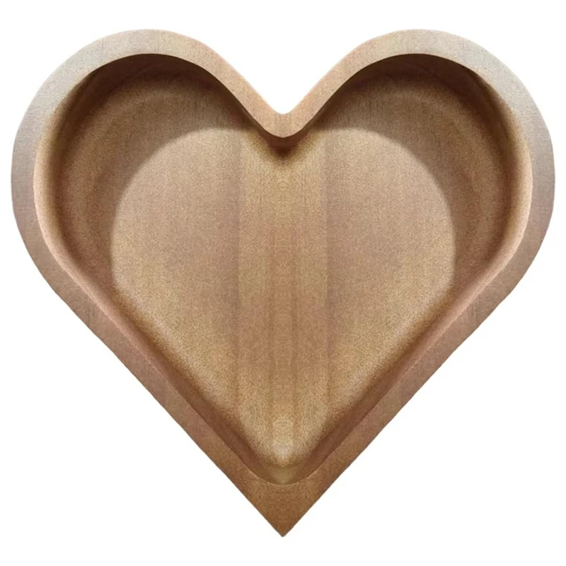 

Деревянная миска в форме сердца, декоративный поднос для фруктов, штабелируемая тарелка для закусок, десерта