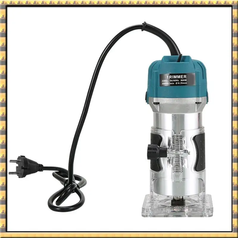 Apr.Electric Trimmer 220V Wood Router Woodworking Milling Engraving Slotting Machine Linear Guide Rail EU Plug