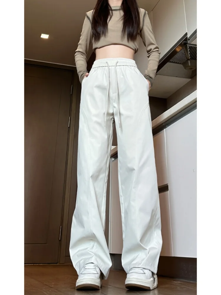 

Мужские белые ветрозащитные водонепроницаемые брюки Cleanfit для походов, повседневные прямые рабочие брюки, широкие брюки для весны и осени