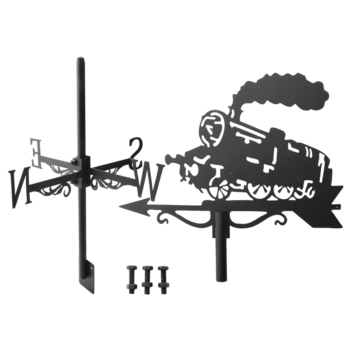 Steam Train Silhouette Weather Vane Weathervane Weathercock for Garden Patio Yard Ornament