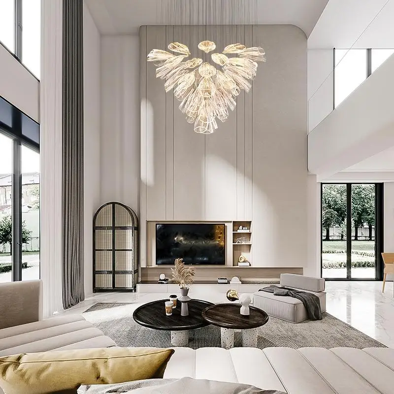 Customized Luxury Crystal Chandelier Designer Simple High-End Light Fixture for Circular Dining Room Bedroom Villa Duplex