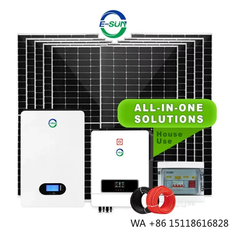 10kw 3kw 5kw Off/On Grid Hybrid Solar Power System Solar Panel Kit 3000w 5000w 10kw Home Energy Storage Battery System