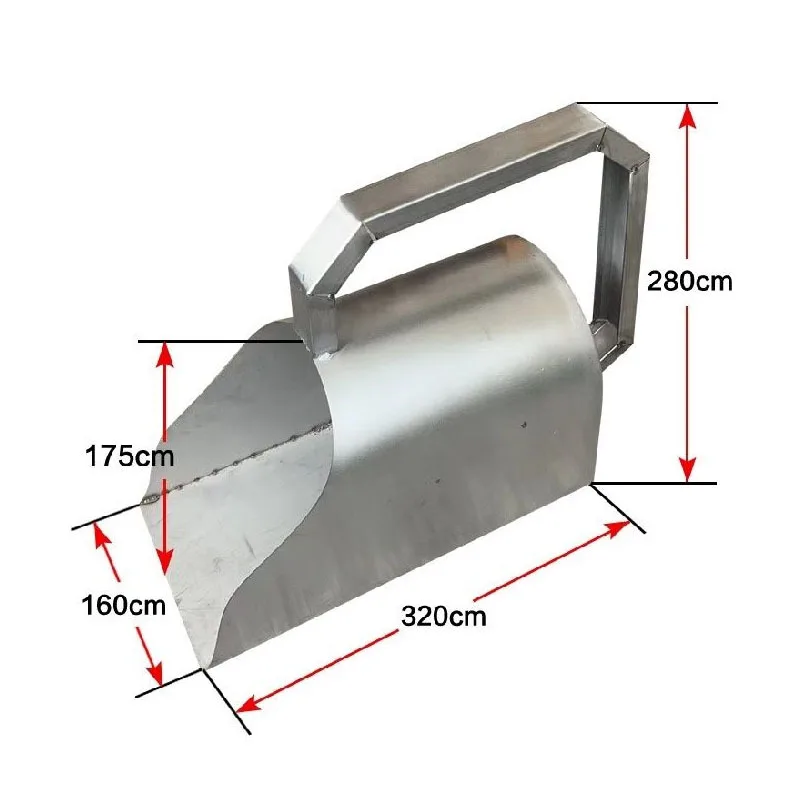 

Large stainless steel dustpan, iron poke, garbage pick bucket, ash bucket, grain shovel, and the box is thick.