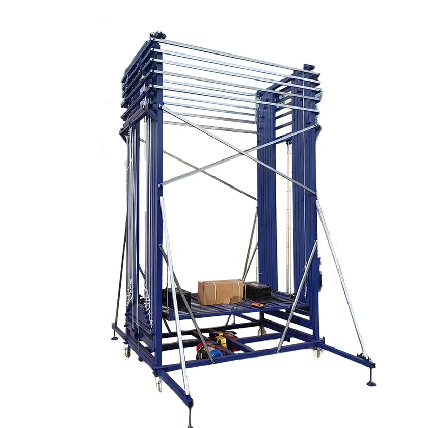 High Capacity Steel Electric Scaffolding for Home Use & Construction-Safe Foldable Adjustable 3-12m Height Options