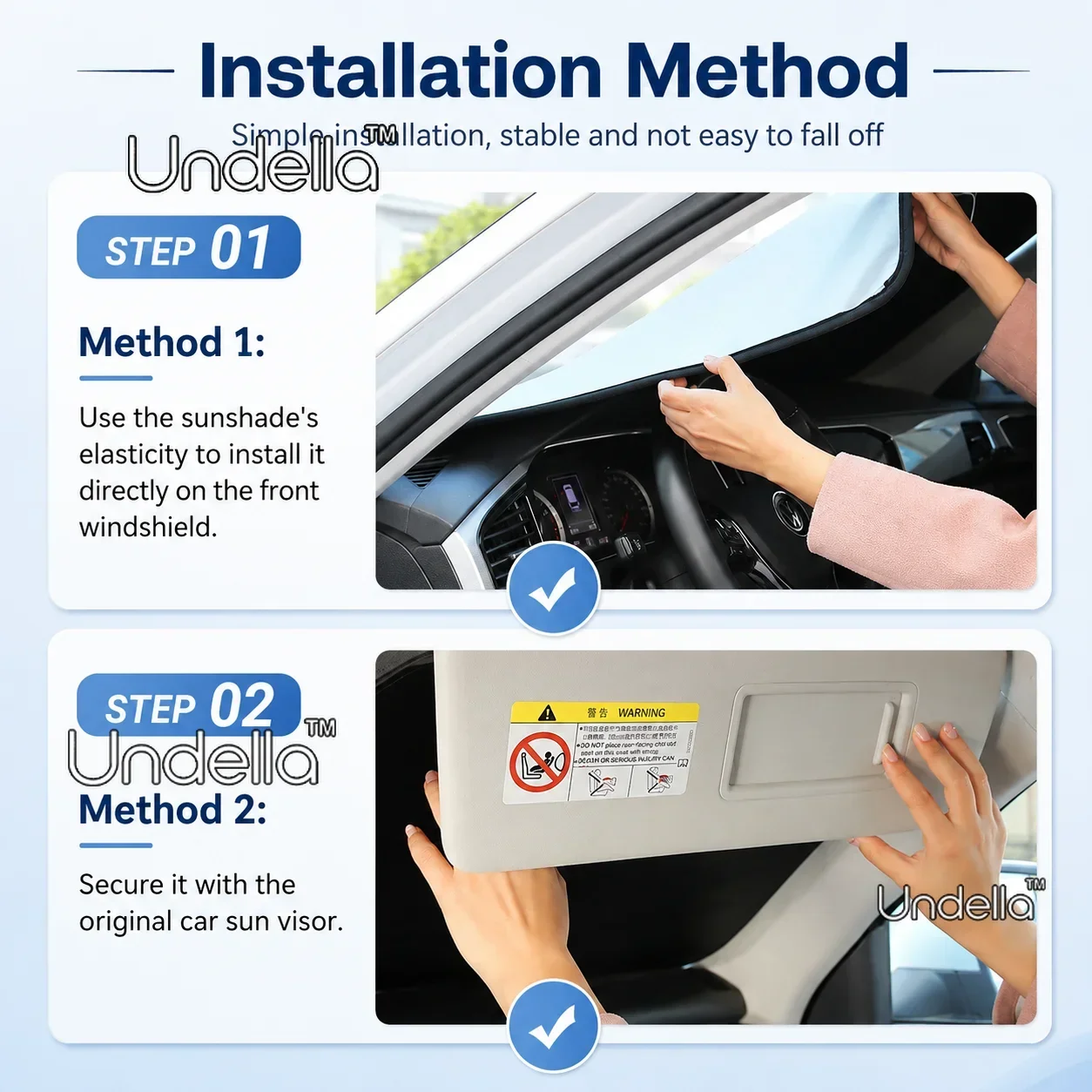 Für Geely Starray EM-i EX5 EM-i 2026 2027 2025 Windschutzscheiben-Sonnenschutz, faltbarer Sonnenblendschutz, blockiert UV-Strahlen, Zubehör – Detail 5