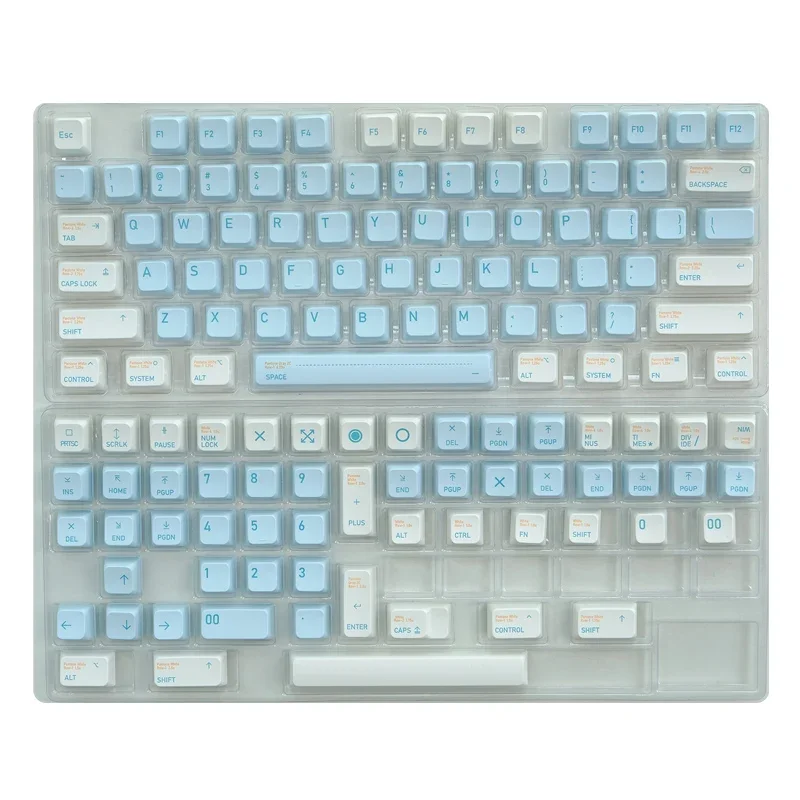 Light Sky Dream Keycap PBT Sublimation, semblable à MDA très adaptable à 104/68/87/980 et autres claviers mécaniques
