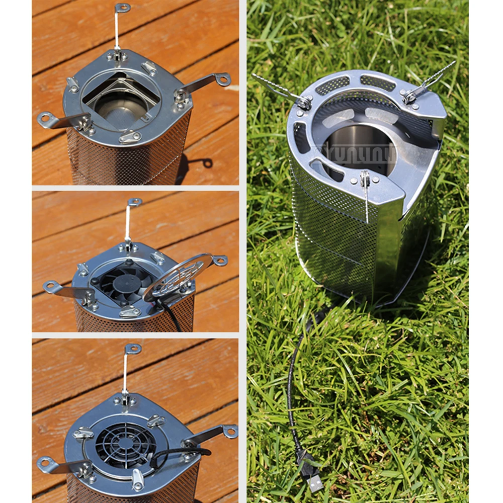 Outdoor Camping Wood Burning Stove - Picnic Cooker,Outdoor Wood-Burning Stove, Portable Smokeless