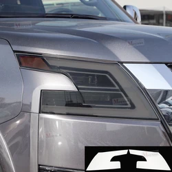 2 Pcs Car Headlight Protective Film Front Light Transparent Smoked Black TPU Sticker For Nissan Patrol 2023 car Accessories