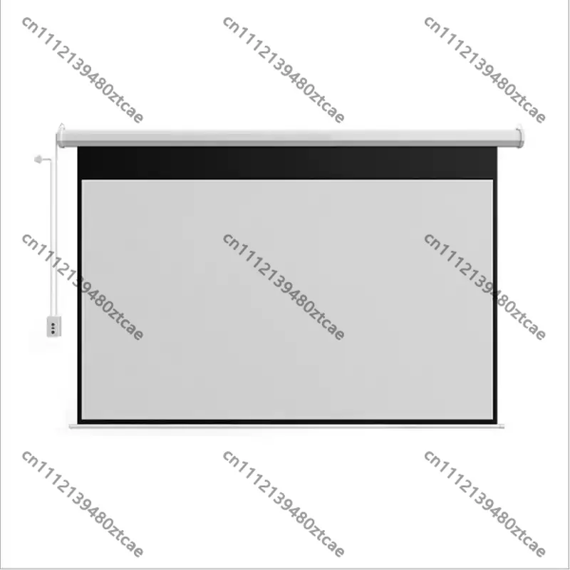 Theater Electric Motorized Auto Retractable Projector Screen Remote‑Controlled Wall Mount Projection Curtain For Indoor Movie