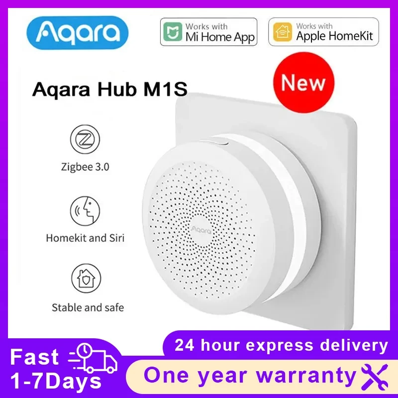 

Aqara Smart Home Wireless Gateway M1S Hub Zigbee Alarm System Remote Monitor Control LED Night Light For Xiaomi Mijia HomeKitAPP