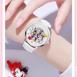 New Disney Mickey Mouse Children's Cartoon Watch Mickey Doll Analog Scales Luminous Digital Quartz Watch boys girls toys gifts