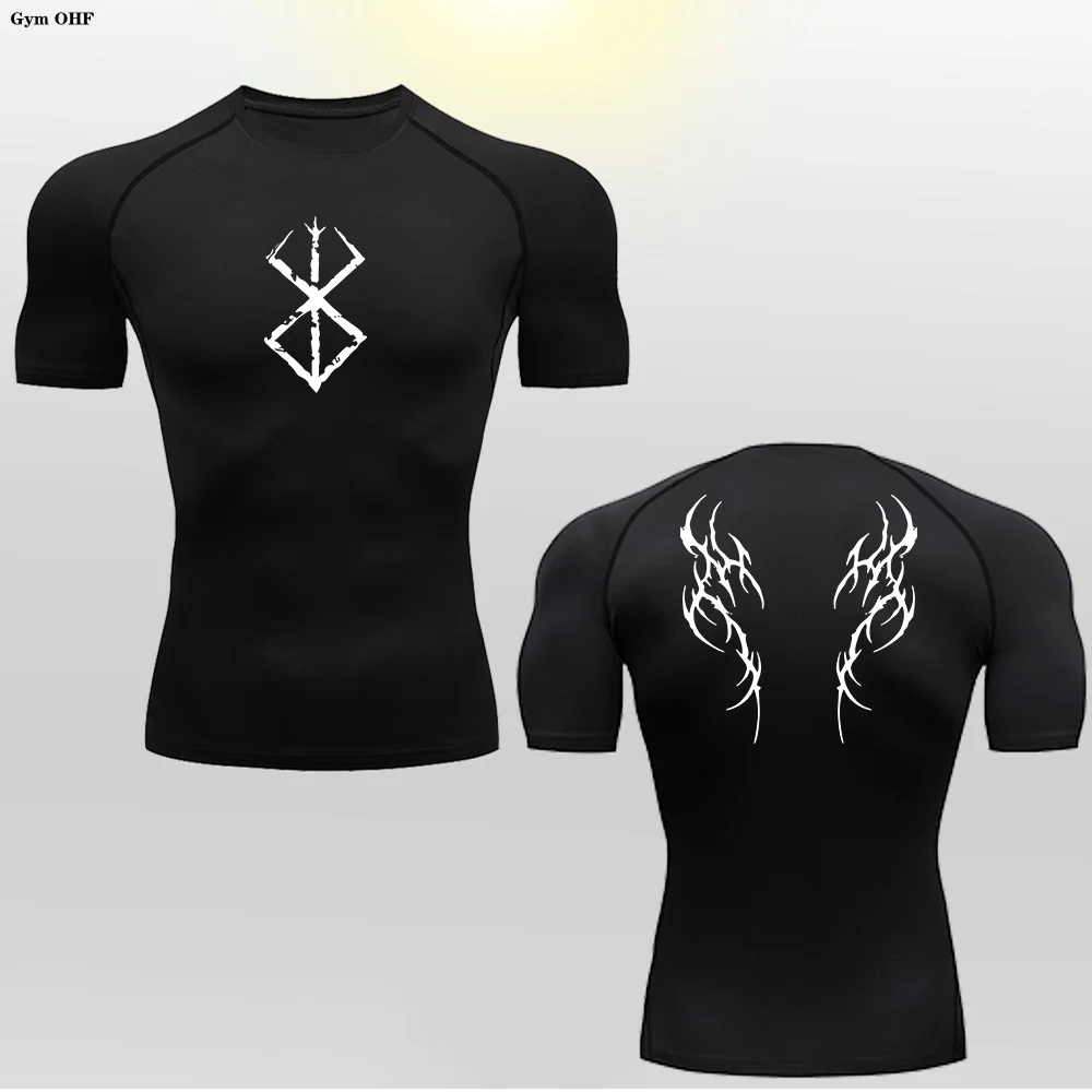 Men's T-shirt Motorcycle Riding Top Quick Drying Breathable Tight Fitting Sports T-Shirt Gym Running Shirt Train Clothing Tees