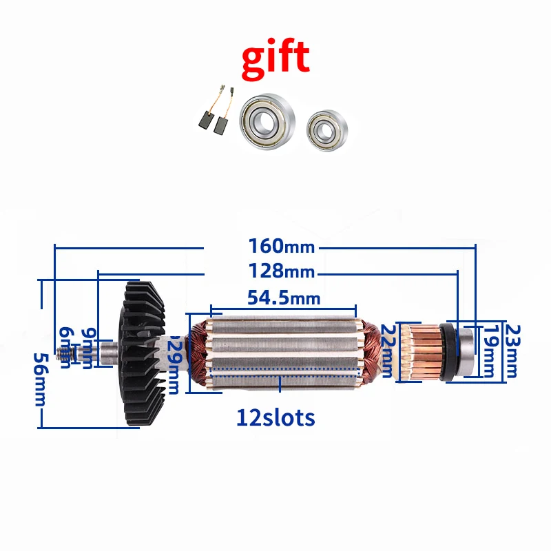 Imagem -02 - Acessórios de Armadura do Rebarbador Angular Ac220240v Rotor para Makita Ga5030 Ga4530 Ga4030 Ga5034 Ga4534 Ga4031 Pj7000 Ga4030r Ga4034