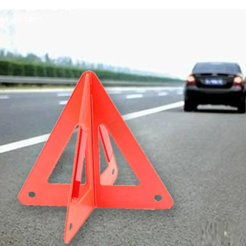 Reflective car emergency road flasher lighting sign triangle warning reflective flashing vehicle breakdown car