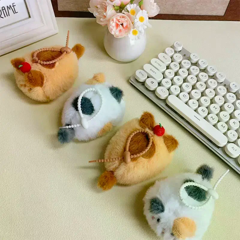 

Cute Creative Plush Little Bear Little Cat Pendant Keychain Cartoon Animal Doll Fashion Backpack Decoration Pendant Accessories