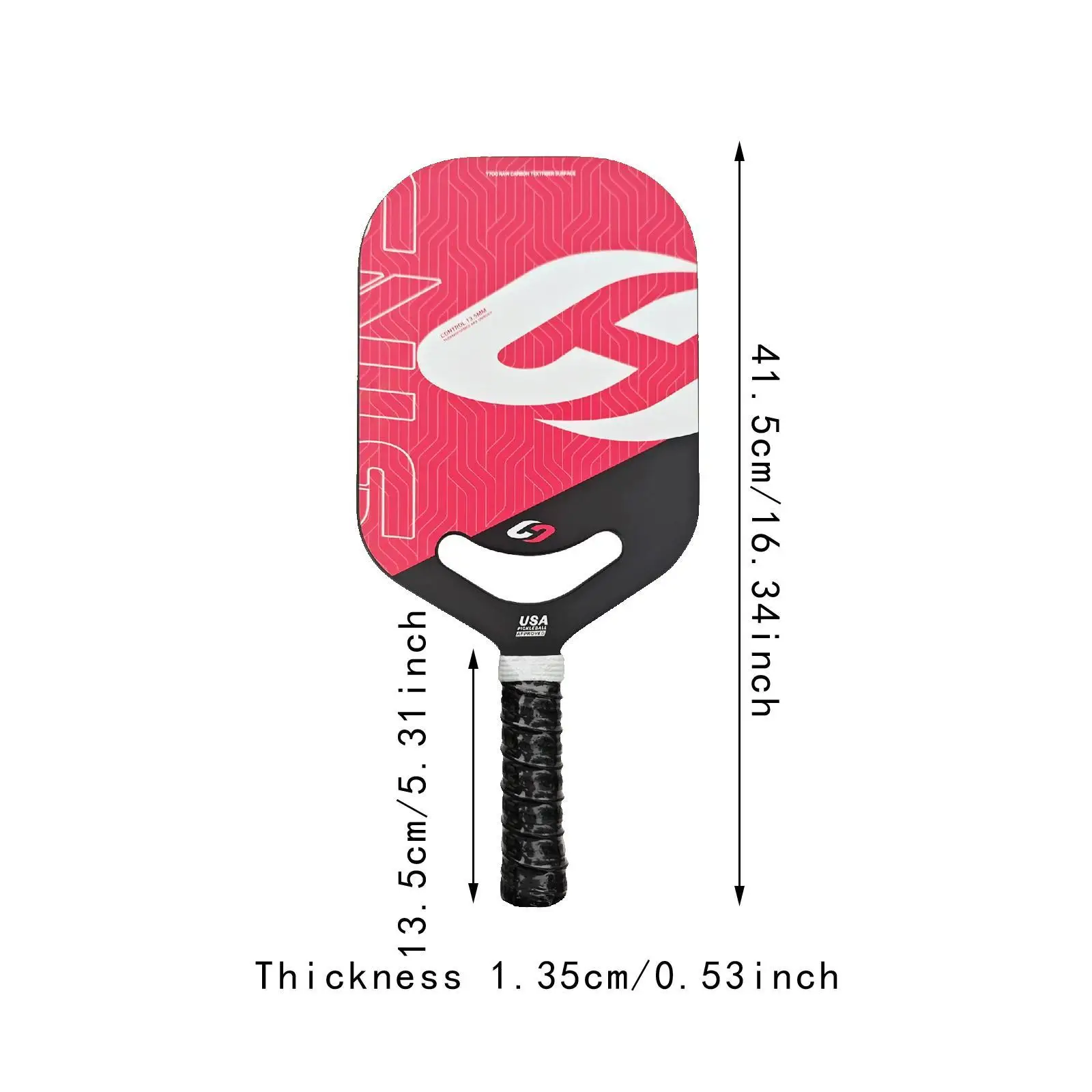 Professional Pickleball Rackets Carbon Fiber Textured Frosted Handle Portable Beach Tennis Paddle for Men Women