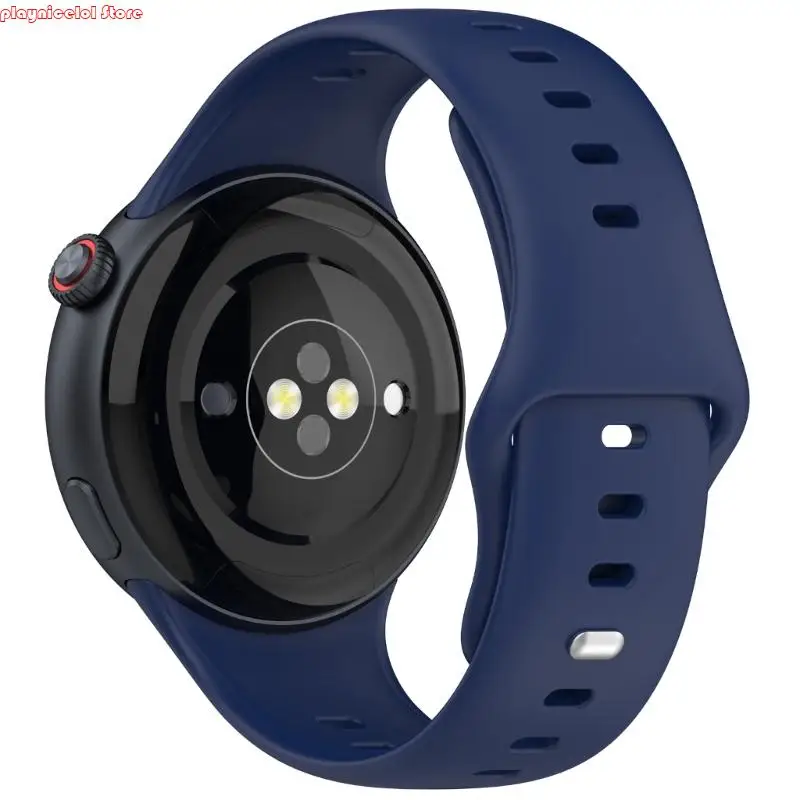 E8BA 세련된 통기성 통기 실리콘 손목 스트랩 땀 방지 웨어러블 팔찌 5 일상 사용 퀵 릴리스 벨트 편안함