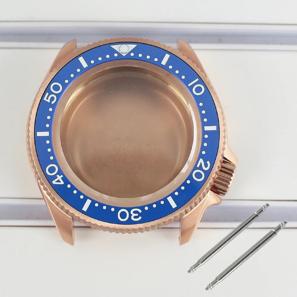 ارتفع الذهب 38 مللي متر NH35 ساعة حافظة الياقوت الكريستال ل Seiko NH35 NH36 4R35 4R36 حركات تعديل Skx ساعة أجزاء السيراميك الحافة #6