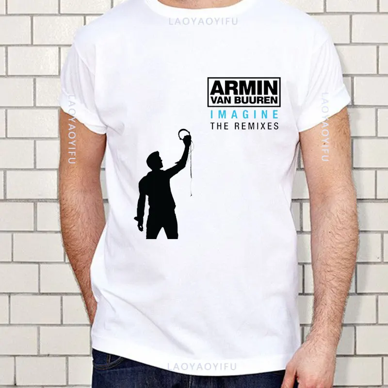 Fashion ARMIN VAN Dj Hip Hop Streetwear Tshirt ARMIN VAN BUUREN BLAH T-Shirt Men Casual Trance Music Fans T Shirt Unisex Tops