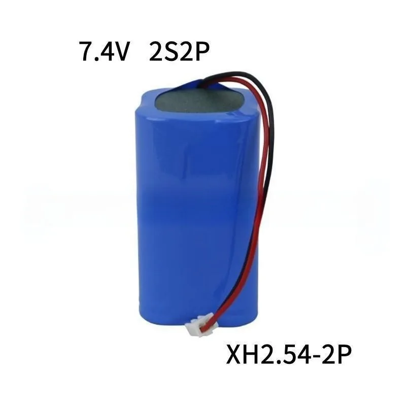 Batería recargable de 7,4 V, 4400mAh, 18650 2S2P para Altavoz Bluetooth, Monitor de luz Solar + placa protectora, enchufe de SM-2P/XH2.54-3P/CC