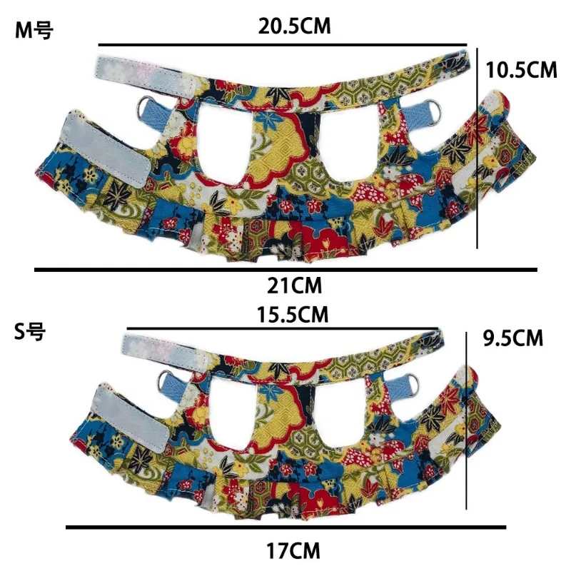 فستان حزام النمس للحيوانات الأليفة مع مقود سبليت بدون أكمام ومقود سنجاب مضاد للعض وحزام خلفي على شكل زهرة فرع مارموت ذيل أسود #6