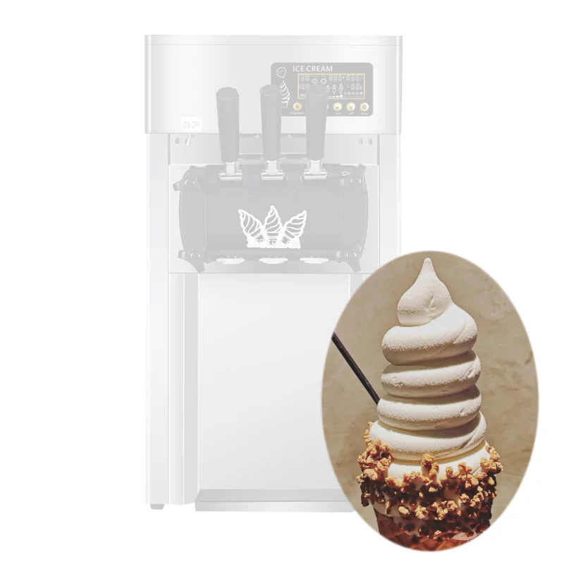 1200W Luxury Quality Small Ice Cream Maker Sweet Cone Vending Machine Desktop  Soft Ice Cream Machine