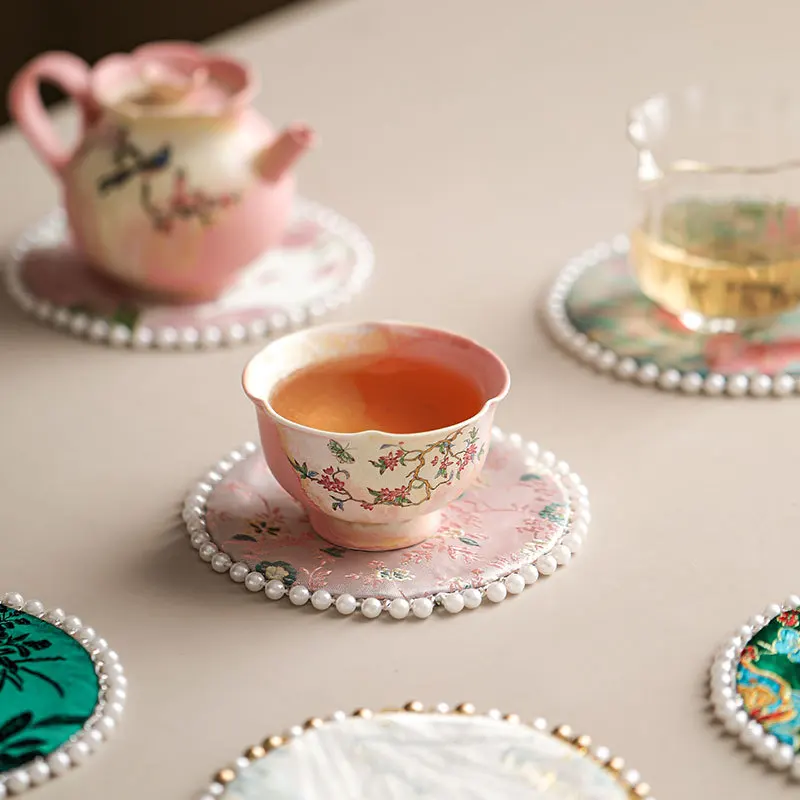 Juego de posavasos, posavasos minimalistas para mesa de café, decoración del hogar, regalo de inauguración de casa, posavasos de lujo para mesa de comedor