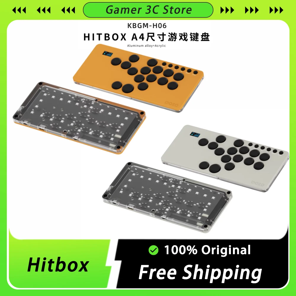 Doio Hitbox Kbgm-H04 Game Keyboard Street Fighter Six Rocker Rgb Customized E-sports Keyboard Aluminum Alloy Supports Ps5 Switch