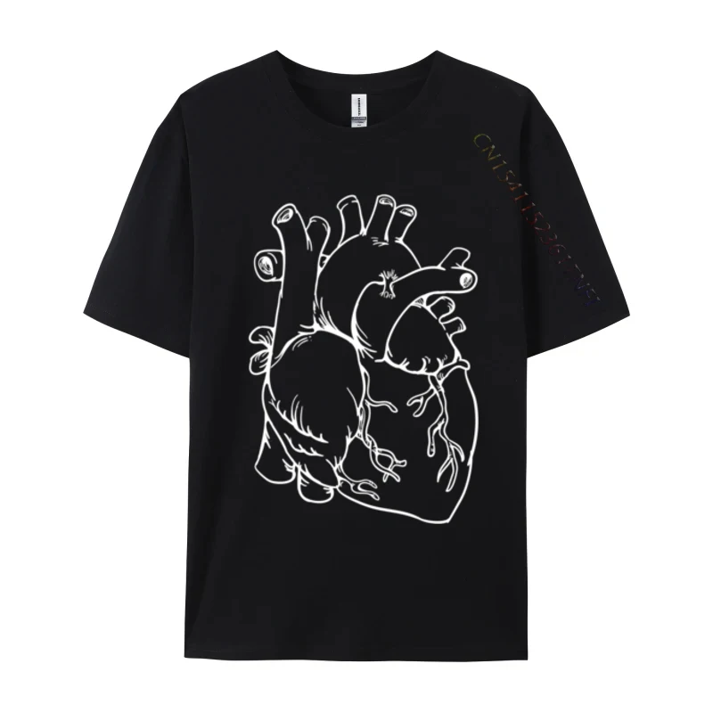

Funny Pocket Heart Graphic Tee For Cardiac Nurses Tops Shirts Europe Tee Shirt Valentine Day Funky Leisure Men T-Shirts Leisure