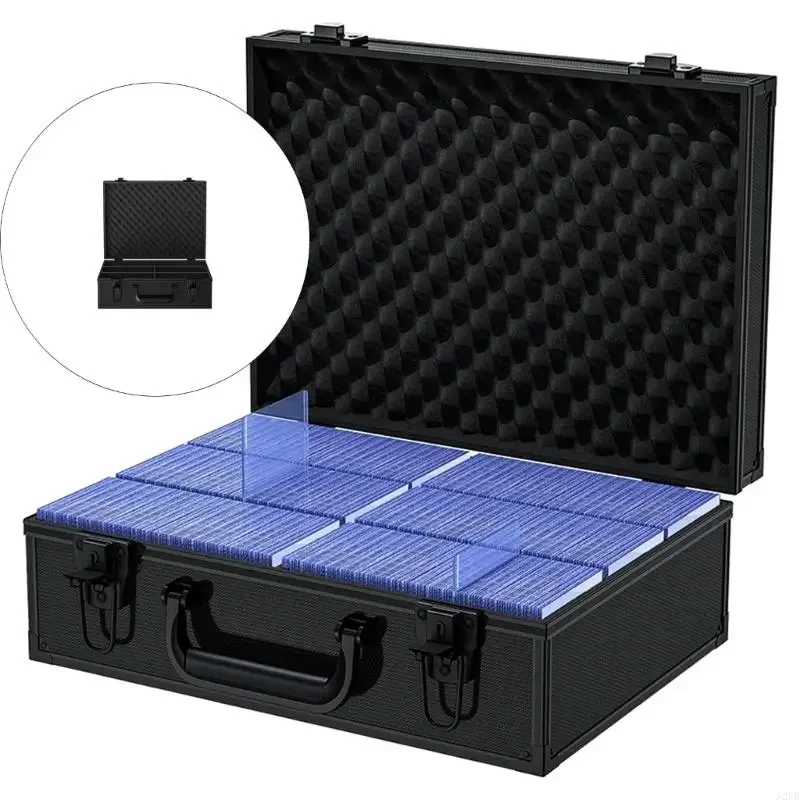 PSA Card Storage Box Organizer Graded Card Case Versatile with EVA Foam Protection Deck Box for TCG PSA CCG BGS Sports Card