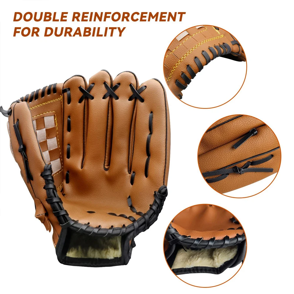 

Baseball Glove Outdoor Sport Left Hand Softball Practice Equipment 9.5/10.5/11.5/12.5 For Kids/Adults Man Woman Training