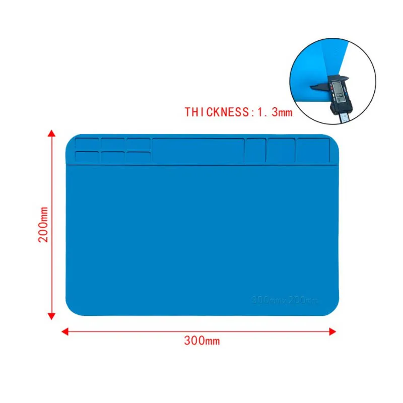 Imagem -06 - Esteira de Solda Esd Esteira de Isolamento Resistente ao Calor Kit de Estação de Solda Almofada de Reparo de Silicone Antiestático Plataforma de Manutenção de Telefone