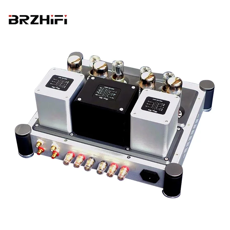 BRZHIFI Audio Power Amplifier A40 Push-Pull Circuit EL34 Classic Tube Amplifier 40W*2 HiFi Home Theater Audiophile Powerful Amps