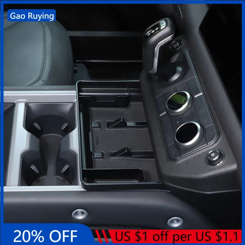 

Gao Ruying для Land Rover Defender 90 110 130 2025 ABS, центральная консоль автомобиля, верхний ящик для хранения, коробка для телефона, аксессуары для интерьера автомобиля