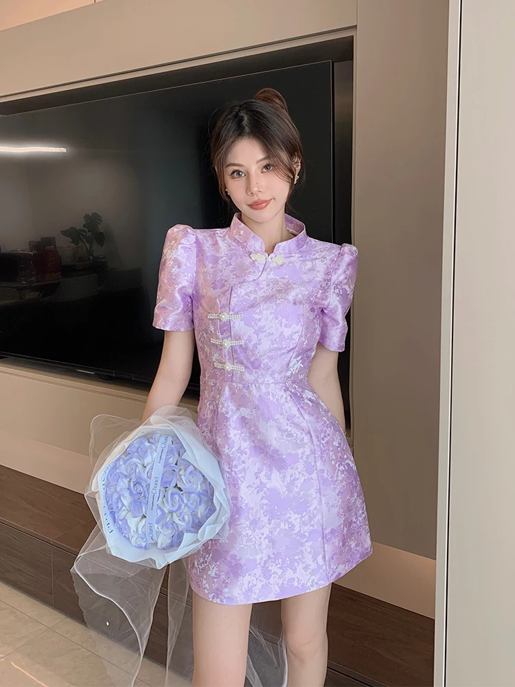 

Ele винтажная китайская юбка трапециевидной формы из высококачественной ткани с высокой талией и пуговицами для женщин