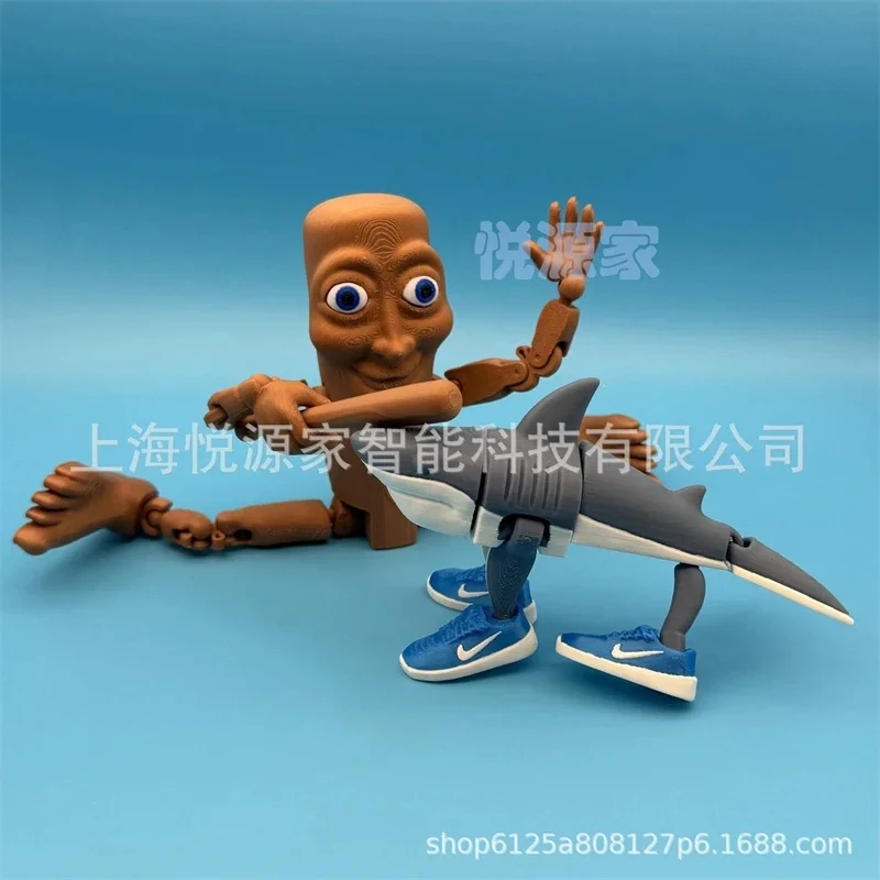 Tralalero Tralala Actiefiguren Nieuwe Tungtung Sahur Brainrot Gezamenlijke Beweegbare Model Pop Auto Thuis Ornament Decor Klassieke Speelgoed Gift