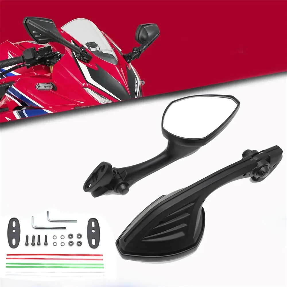 W/ Colorful Stickers Mirrors Racing Rearview For 2003-2021 Honda CBR600/Suzuki GSXR750 1300 Ninja FZ1 view 4