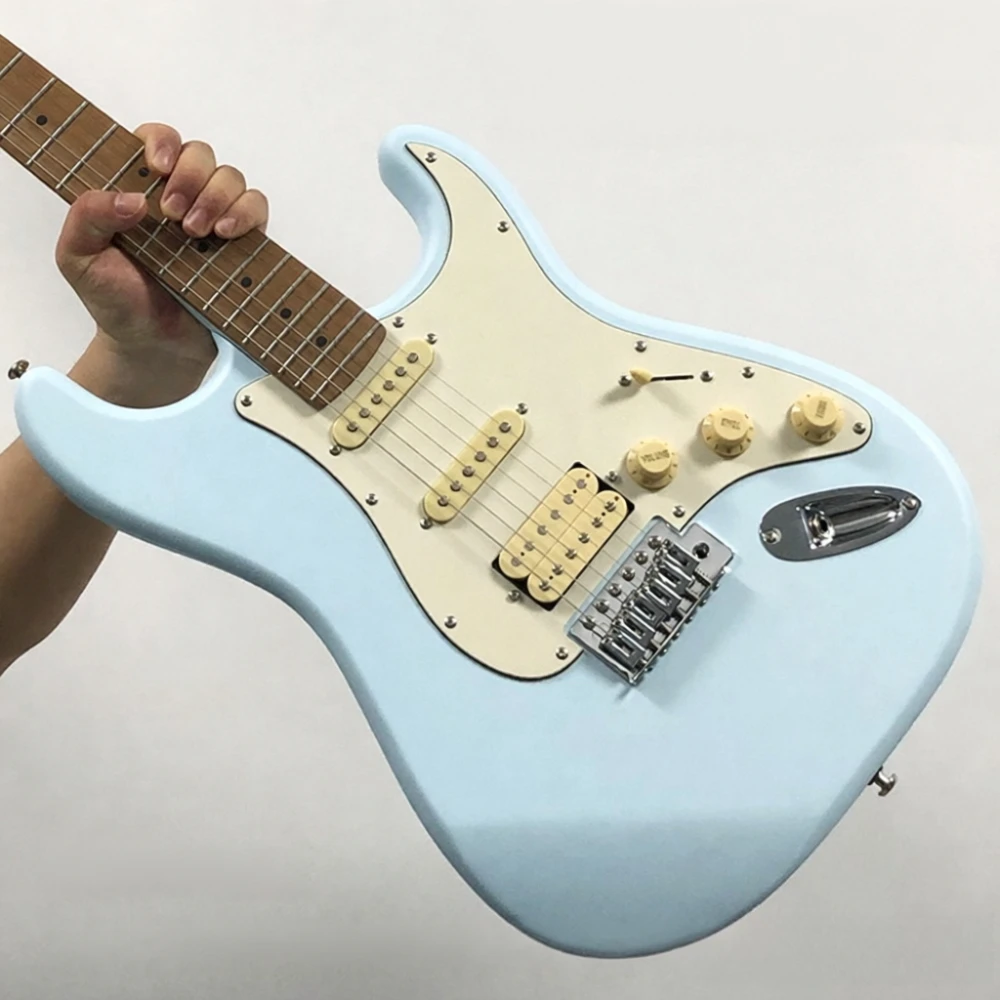 39 Inch ST Style Electric Guitar Single Double Pickup Electric Guitar for Beginner Practice Performance Musical Instruments