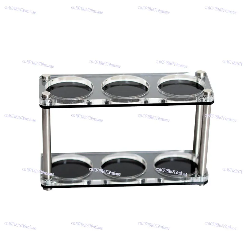 Acrylic Double Coffee Utensils Rack 51/53/58 Mm Powder Press Cloth Powder Storage Rack Storage Base