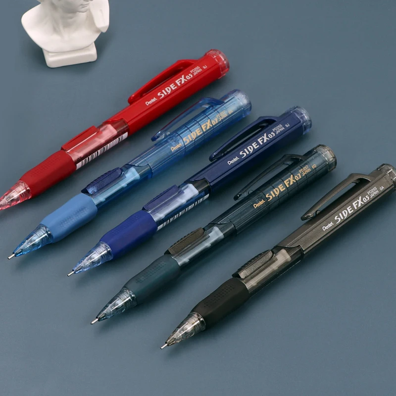 Pentel Side Press Mechanical Pencil PD255 Needle Tubing Pen Tip,Non Retractable Automatic Pencil,0.5mm Hard To Break Stationery