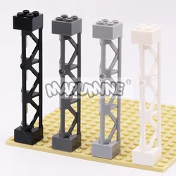 Marumine Lattice Tower 2x2x10 W/Cross 58827 Building Blocks 95347 Bricks Compatible Assembles Idea View Particles Rail Fence