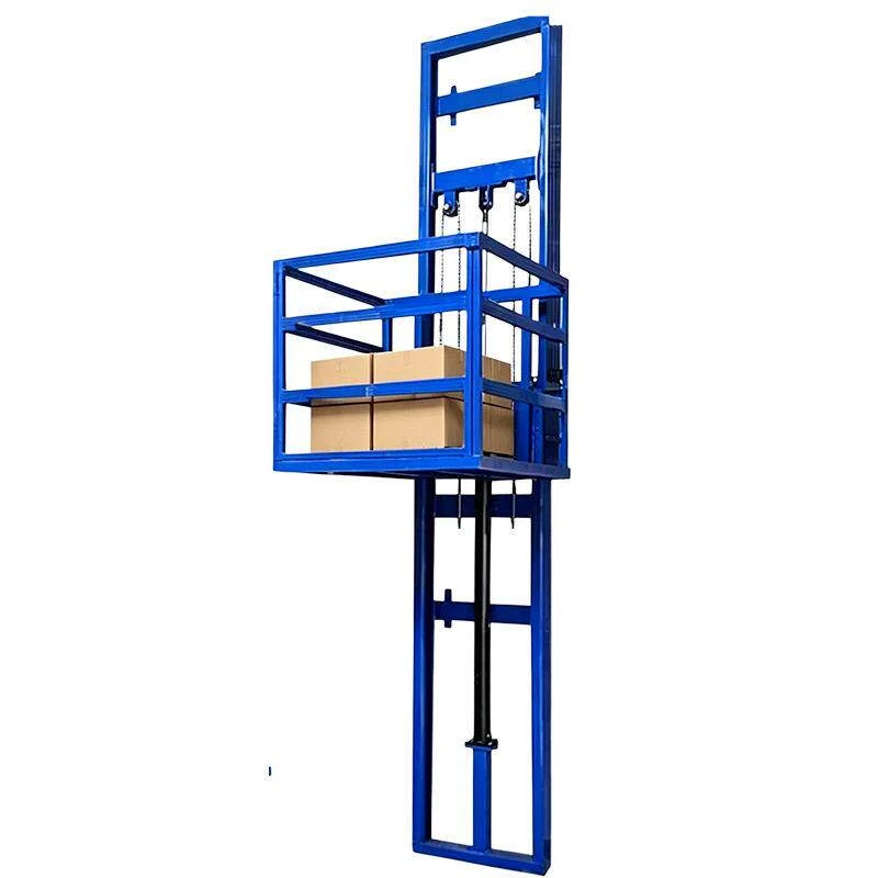 Guide Rail Hydraulic Cargo Lift 2-8m Fixed Lifting Platform Warehouse Factory Goods Freight Elevator Vertical Material Lifter