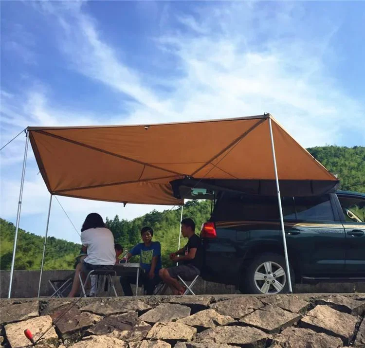 Free LOGO Factory Direct Supply Portable Aluminum 270 Degree Car Awning for Camping with Side Wing Design
