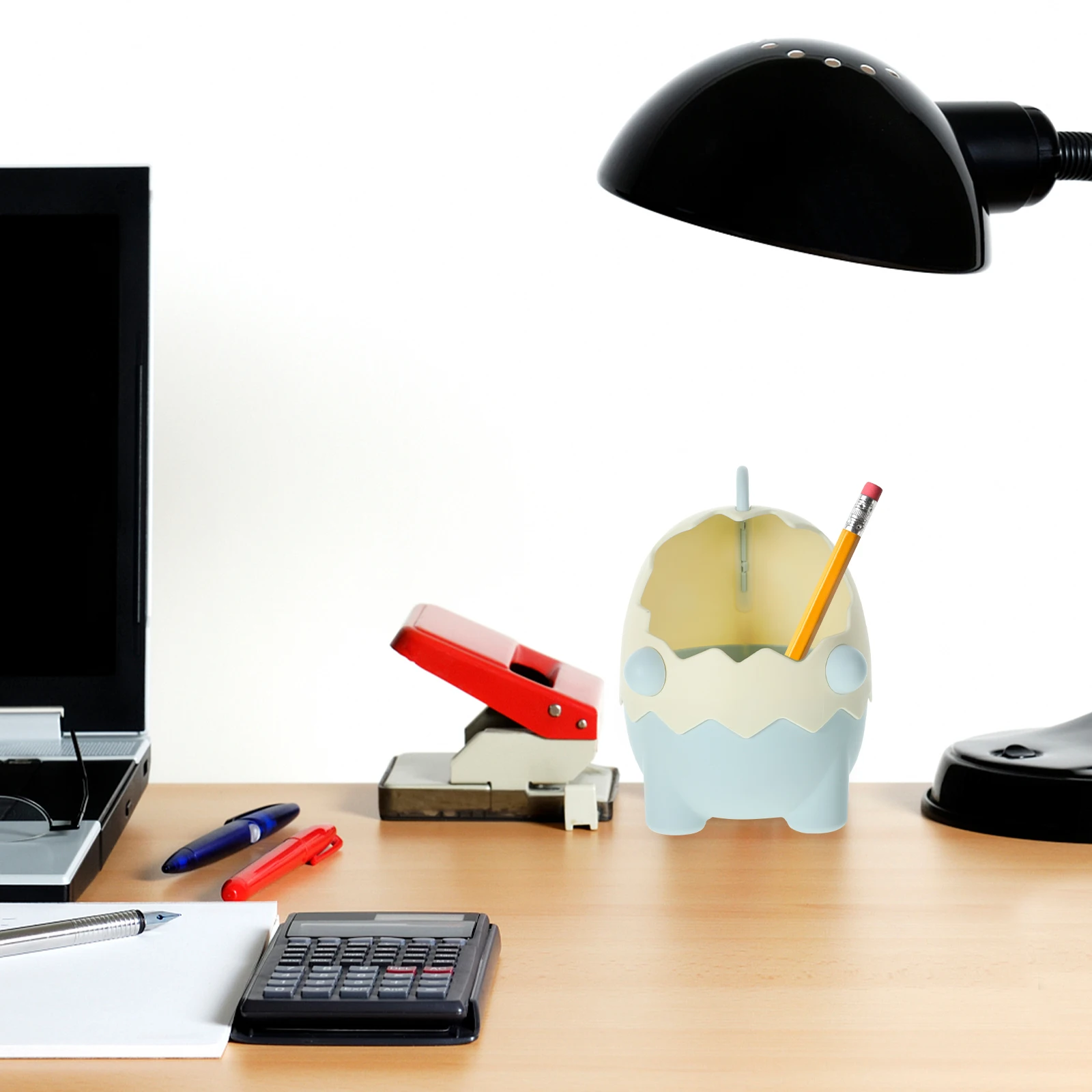 

Cartoon Dinosaur Egg Pen Holder Organizer Eggs Storage Bin for Desk Unique Abs Pencil Student