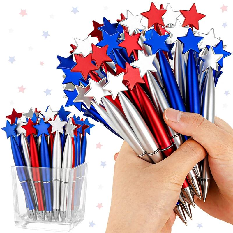 

50Pcs Star Pens Ballpoint Pens Black Ink Ball Pens for School Office Supplies Party Favor