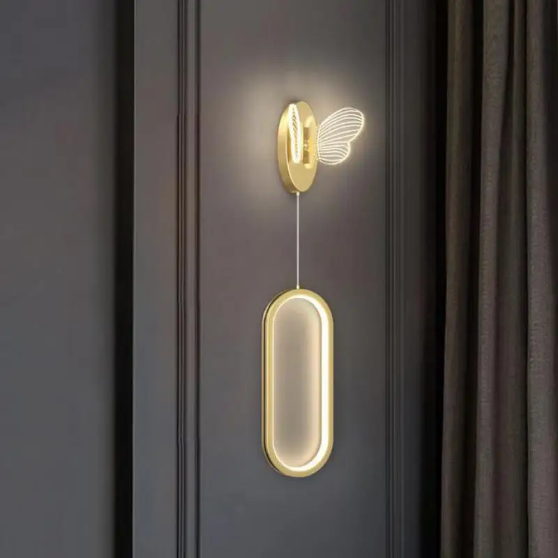 

Aluminum Butterfly LED Wall Lamp bedside night light for Bedroom Bathroom decor mirror led Wall sconce home Lighting fixture