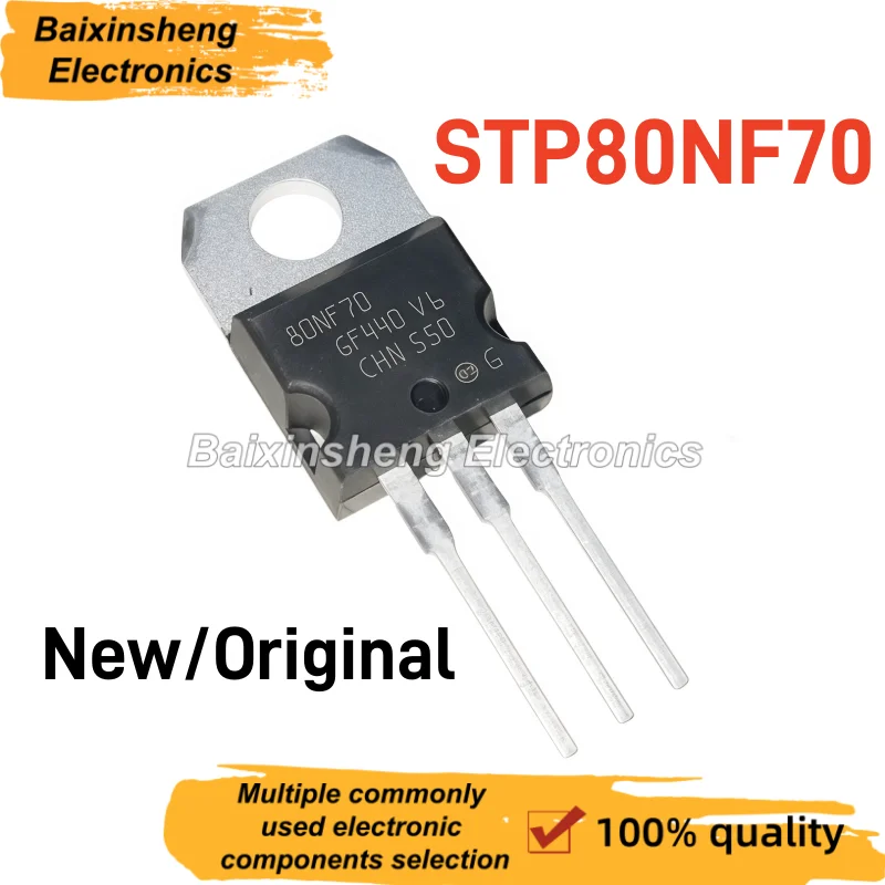 10PCS New/Original STP80NF70 TO‑220 80NF70 N‑Channel Power MOSFET Transistor 68V 98A High Power Field Effect Tube
